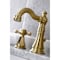 Kingston Brass FSC1973BX Widespread Bathroom Faucet with Pop-Up Drain, Brushed Brass FSC1973BX - alternate 5